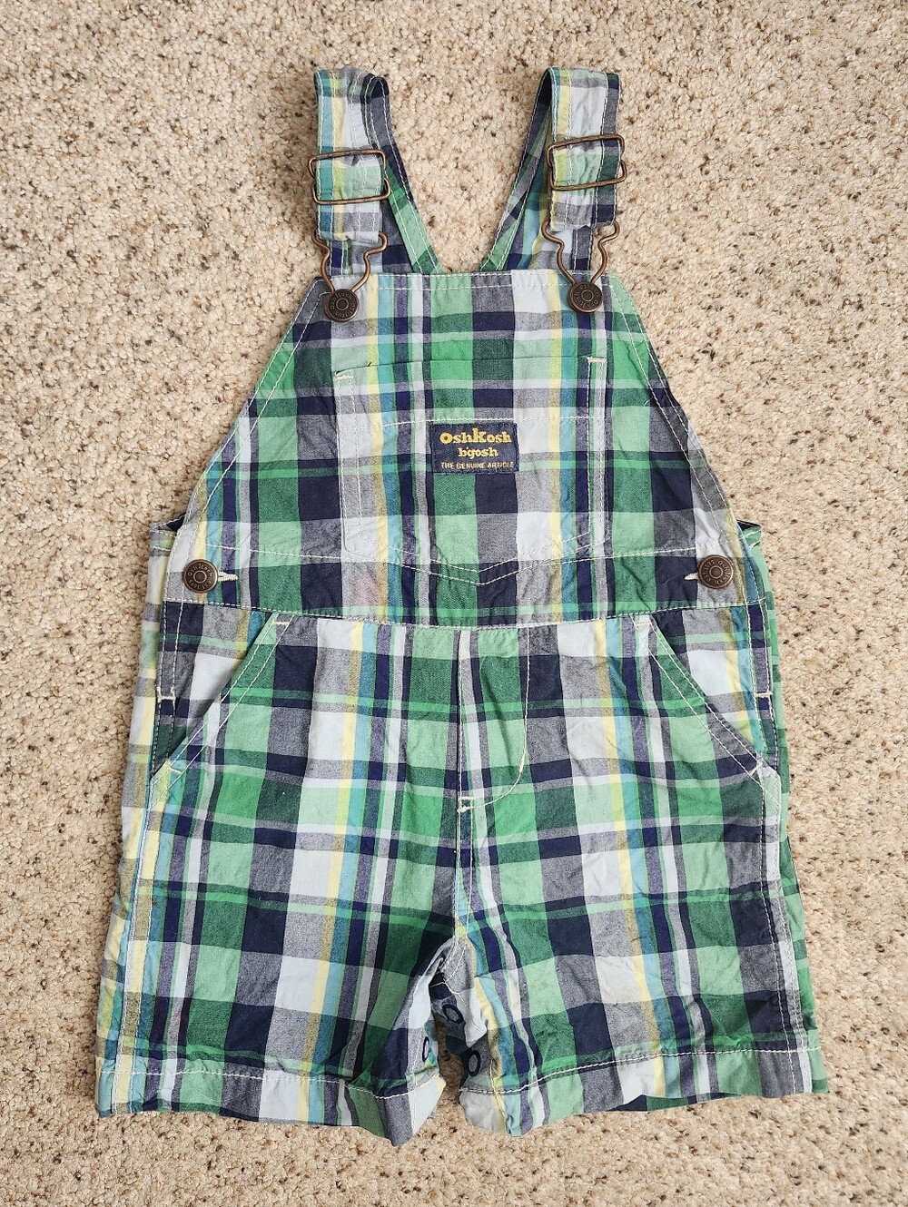 Oshkosh Blue Plaid Overalls